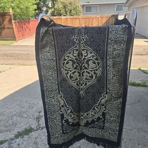 Elegant Black and Gold Tapestry